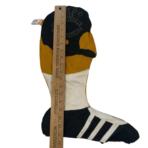 The Terrible Stocking Pittsburgh Steelers Vintage 70's Christmas Towel Handmade - Picture 6 of 6